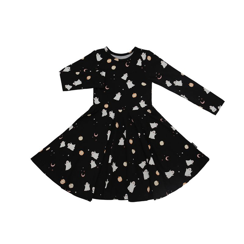 Belan.J L/S Twirl Dress- Ghosts
