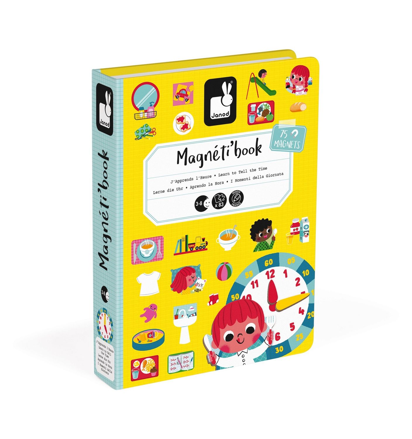 Janod MagnetiBook- Learn to tell Time