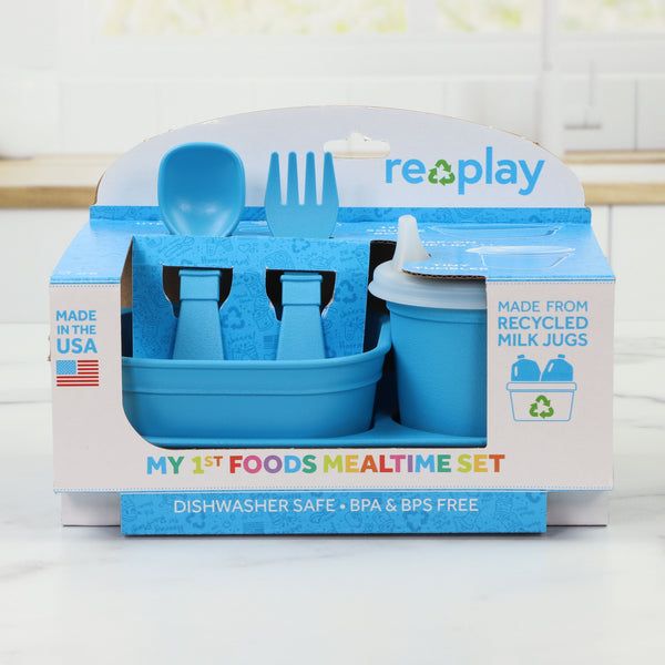 Re-Play Tiny Mealtime Set- Sky Blue
