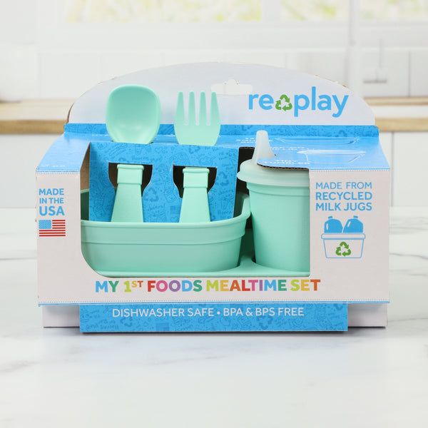 Re-Play Tiny Mealtime Set- Mint
