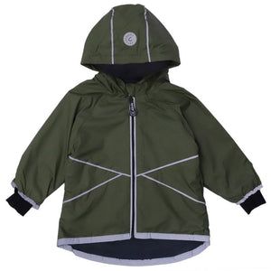 Calikids Mid Season Lined Jacket- Olive, Size: 12M