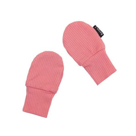 Belan.J Ribbed NonScratch Mittens- Candy Pink