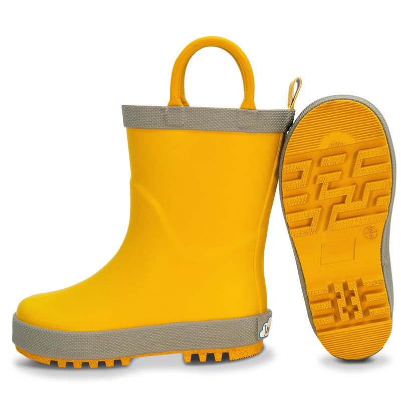 Jan &amp; Jul Puddle-Dry Rain Boots- Yellow, Size: 8.5