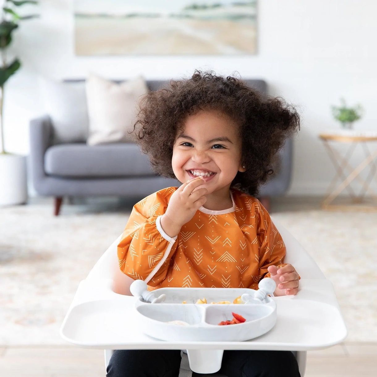 Bumkins Sleeved Bib- Grounded