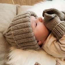 Calikids Knit Newborn Mitt with Cord- Matcha