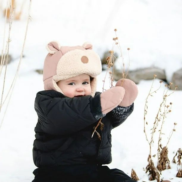 Calikids Fur Aviator Hat- Rose