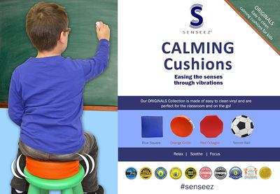 Blue Square Vinyl Vibrating Cushion