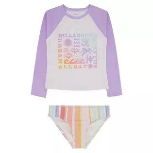 Billabong Girl Sandy Day LS Rashguard Set- Lilac