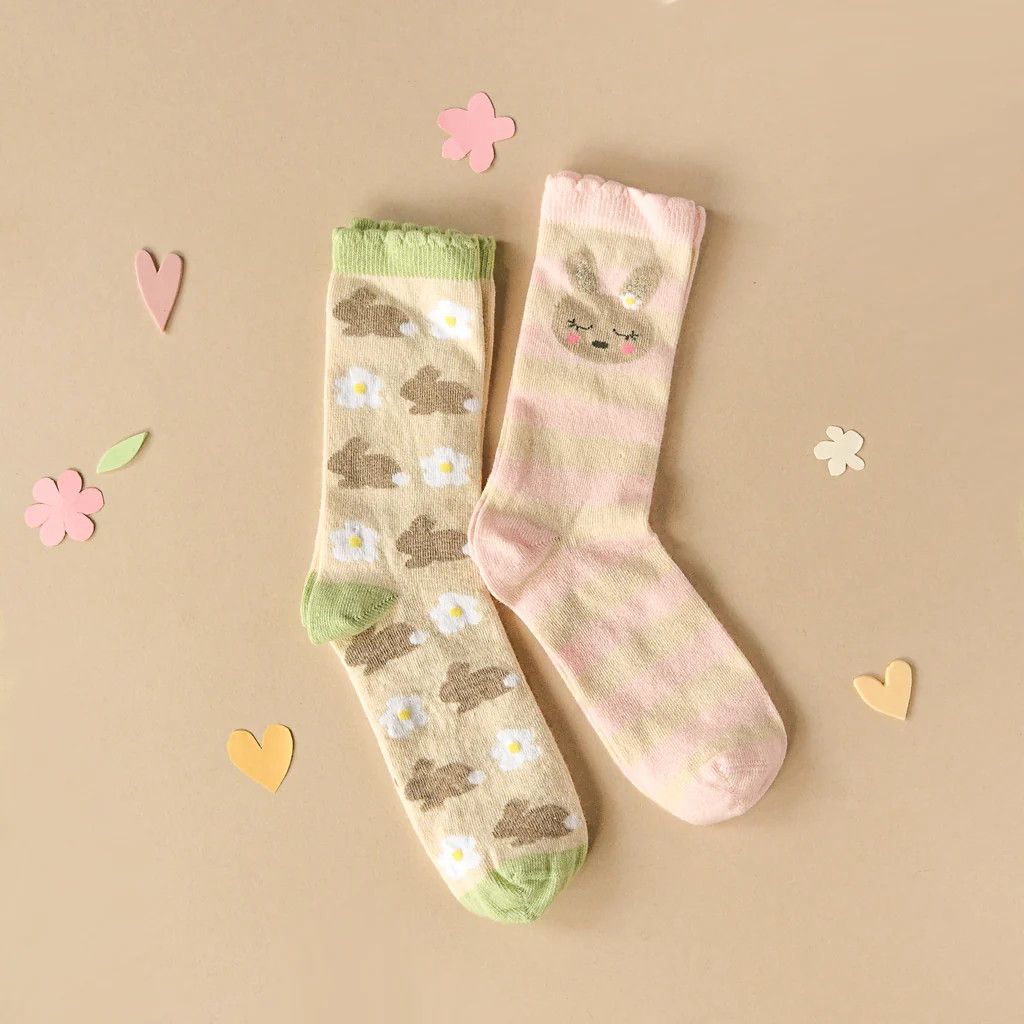 Rockahula Betty Bunny 2pk Socks, Size: 6-8yrs
