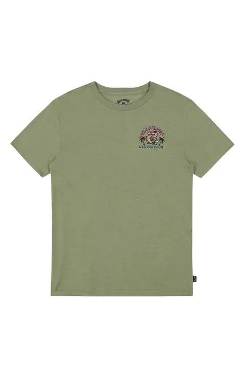 Billabong Boys&#39; Alligator Attack SS- Moss, Size: 4