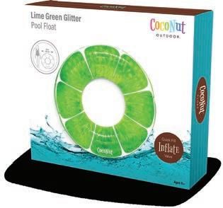 Glitter Fruit Pool Float, Color: Lime