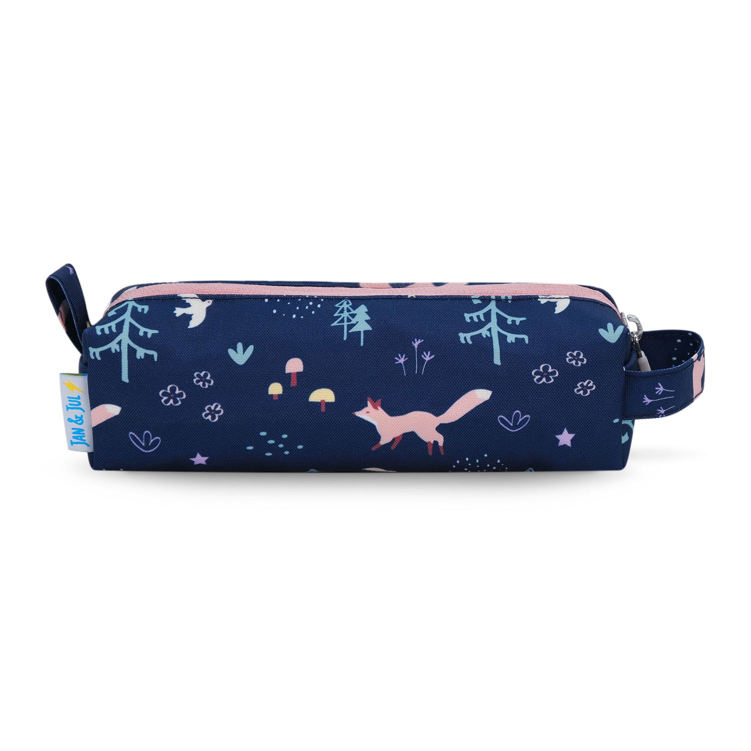 Jan &amp; Jul Pencil Case- Navy Forest