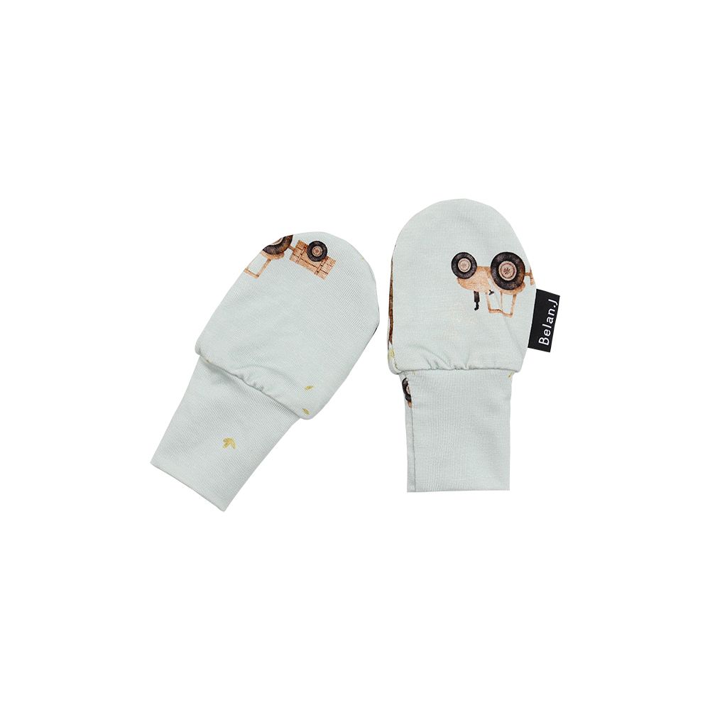 Belan.J Non-Scratch Mittens- Tractors