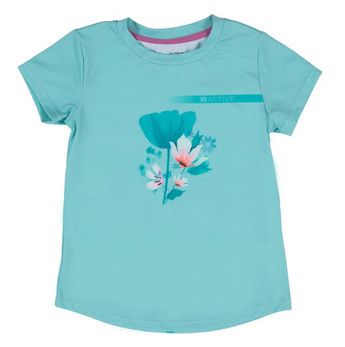 Nano Girls Athletic Tee- Teal, Size: 4