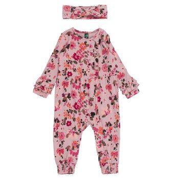 Nano Girls Romper with Headband- Light Pink, Size: 3M