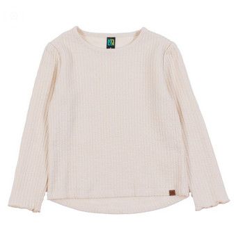 Nano Girls LS Tee- Ivory, Size: 2