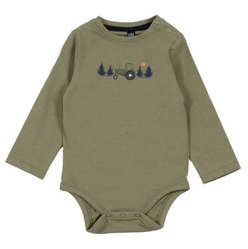 Nano Boys LS Bodysuit- Olive, Size: 3M