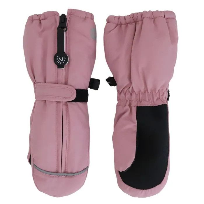 Calikids Front Zip Waterproof Mitten- Pink, Size: Baby(12-24M)