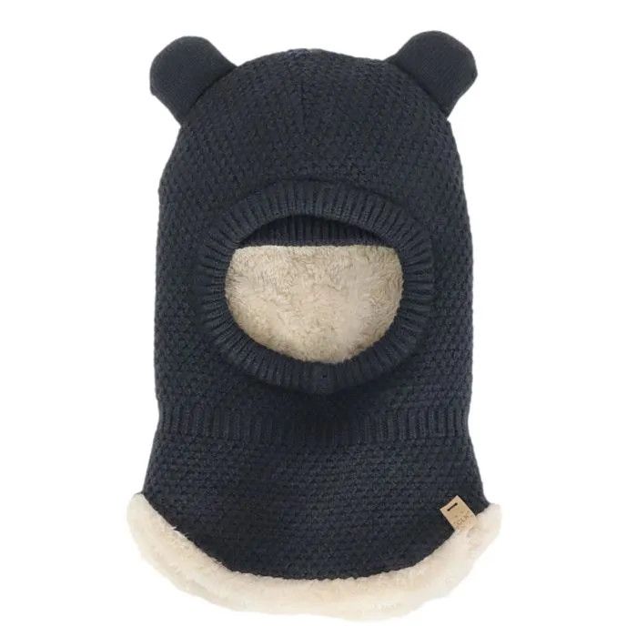 Calikids Knit Bear Balaclava- Blk, Size: INF(9-24M)