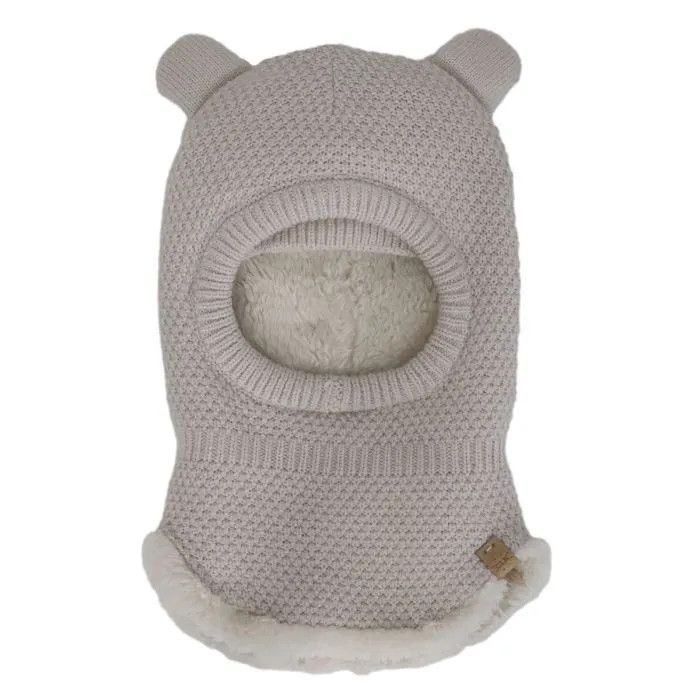 Calikids Knit Bear Balaclava- Moon, Size: INF(9-24M)