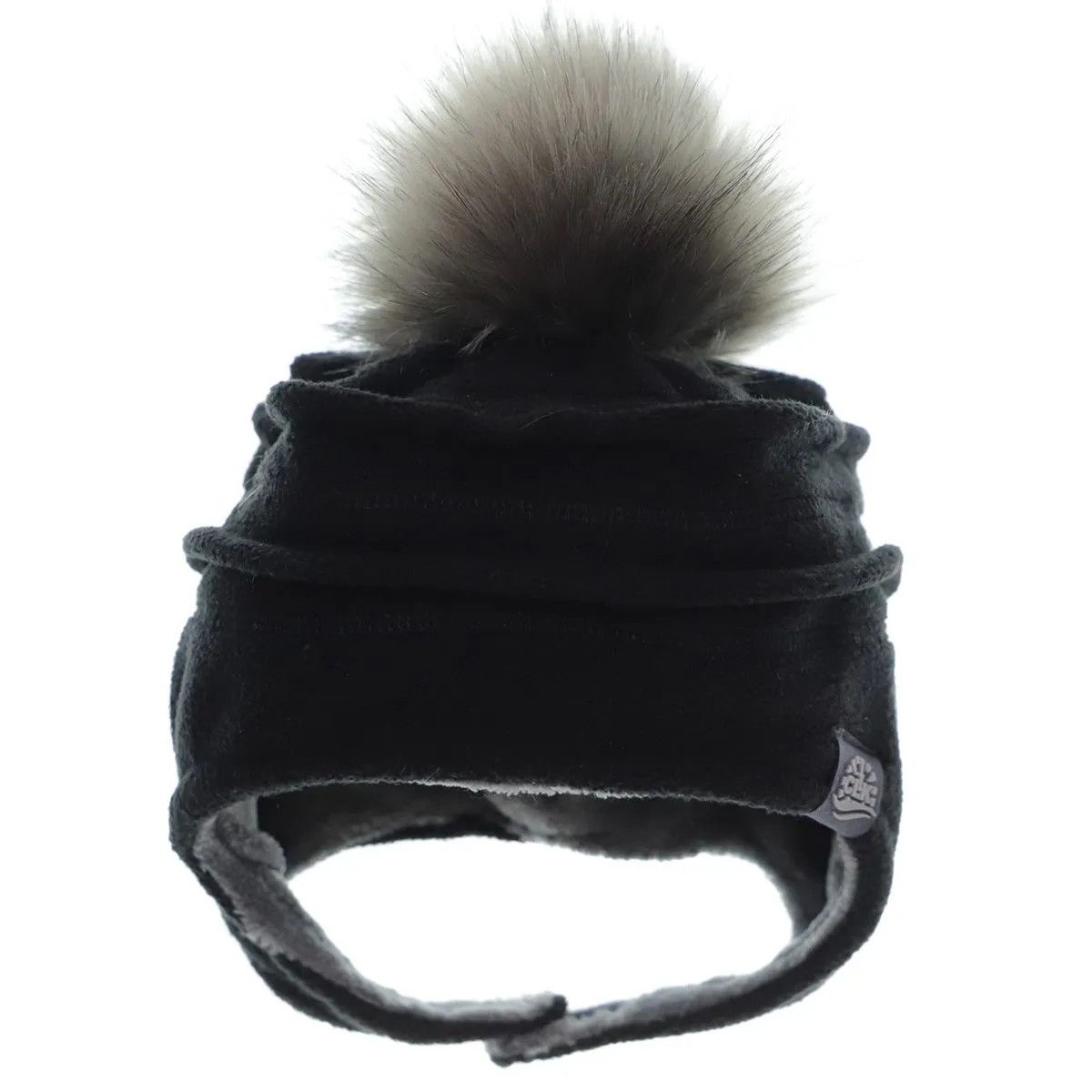 Calikids Fleece Pom Hat- Blk, Size: M(9-18M)