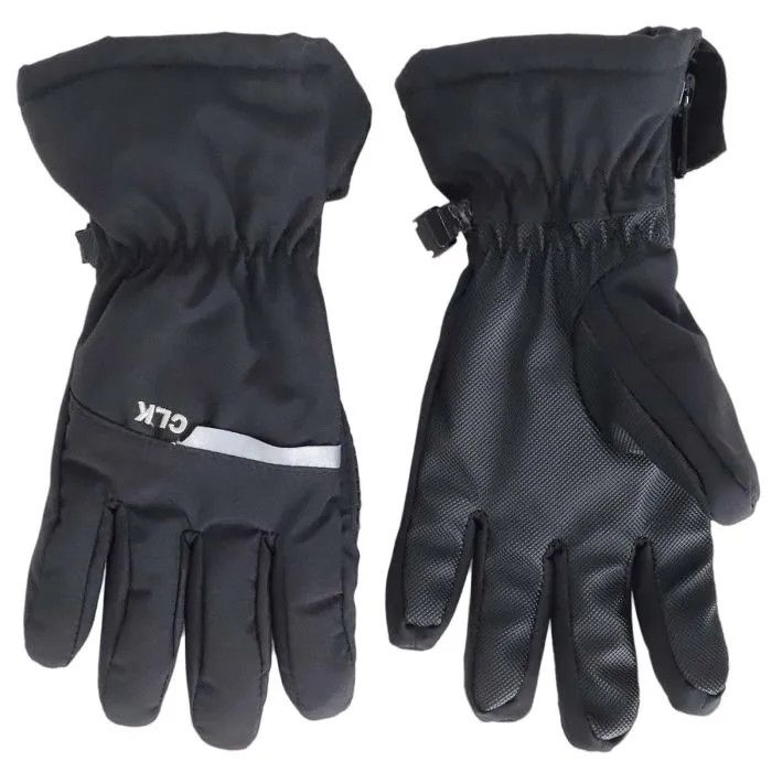 Calikids Waterproof Zip Glove- Blk, Size: L(5-8Y)