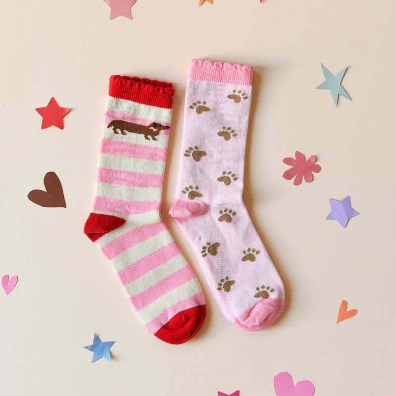 Rockahula Sausage Dog 2pk Socks, Size: 3-5Y