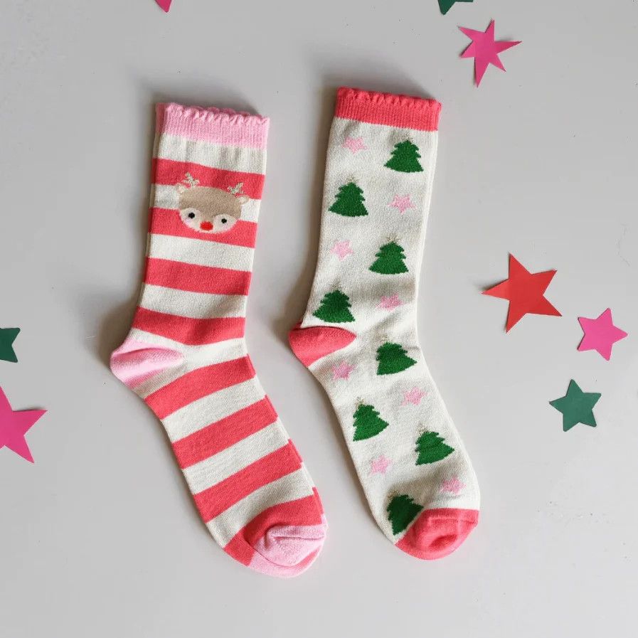 Rockahula Jolly Christmas 2pk Socks, Size: 3-5Y