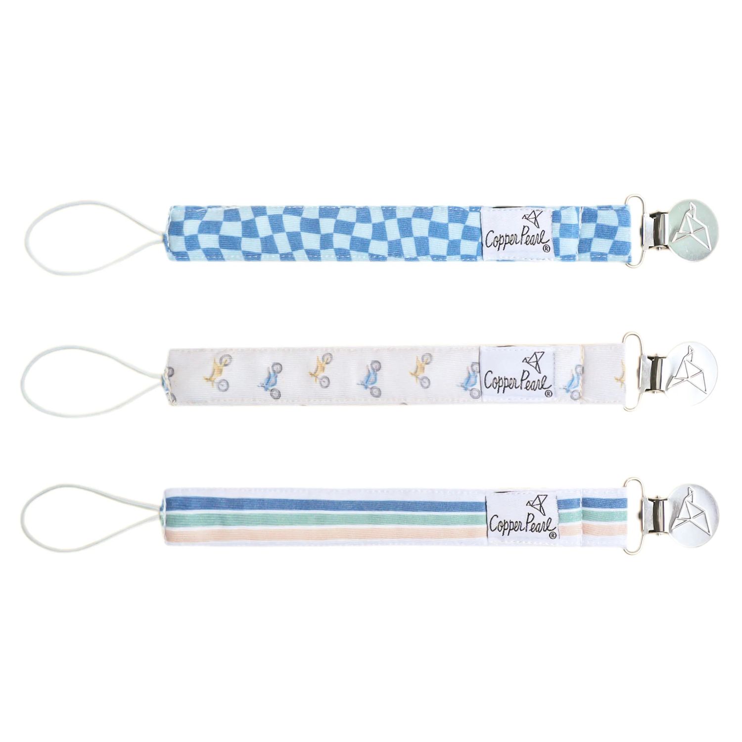 Copper Pearl Binky Clip Set- Ryder