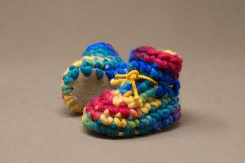 Padraig Cottage Slippers- Rainbow, Size: NB (0-3M)
