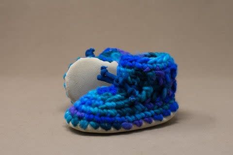 Padraig Cottage Slippers- Blue Multi