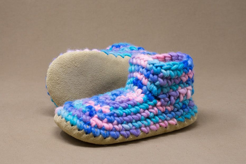 Padraig Cottage Slippers- Pink Multi, Size: Y1(5yrs)