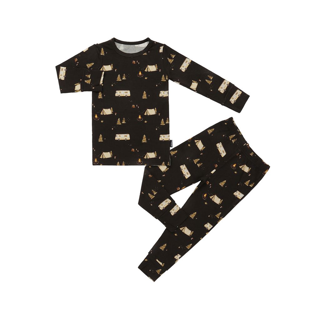 Belan.J L/S PJ Set- Night Camp, Size: 2T