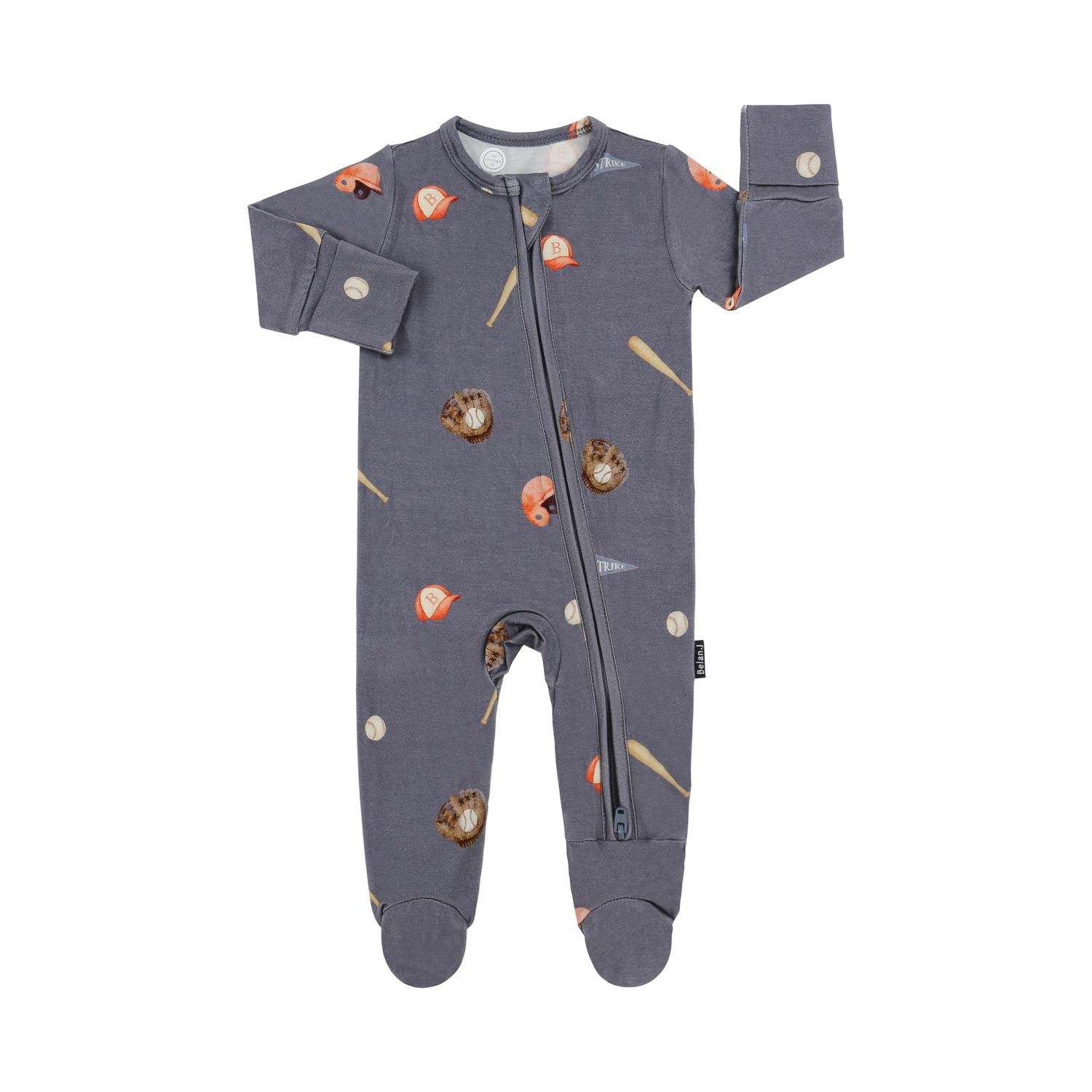 Belan.J Footed Sleeper- Baseball, Size: NB