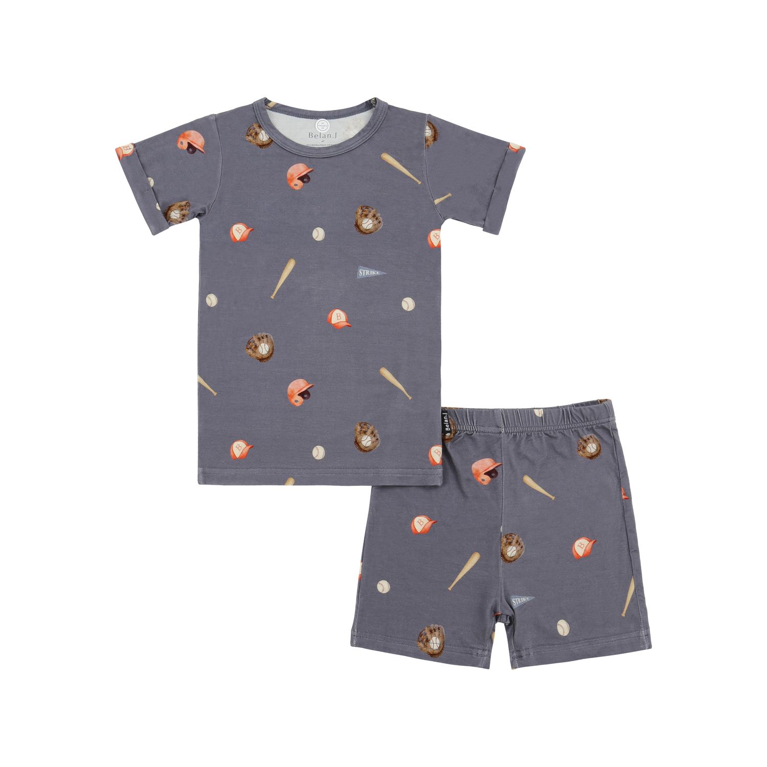 Belan.J Summer PJ Set- Baseball, Size: 2T