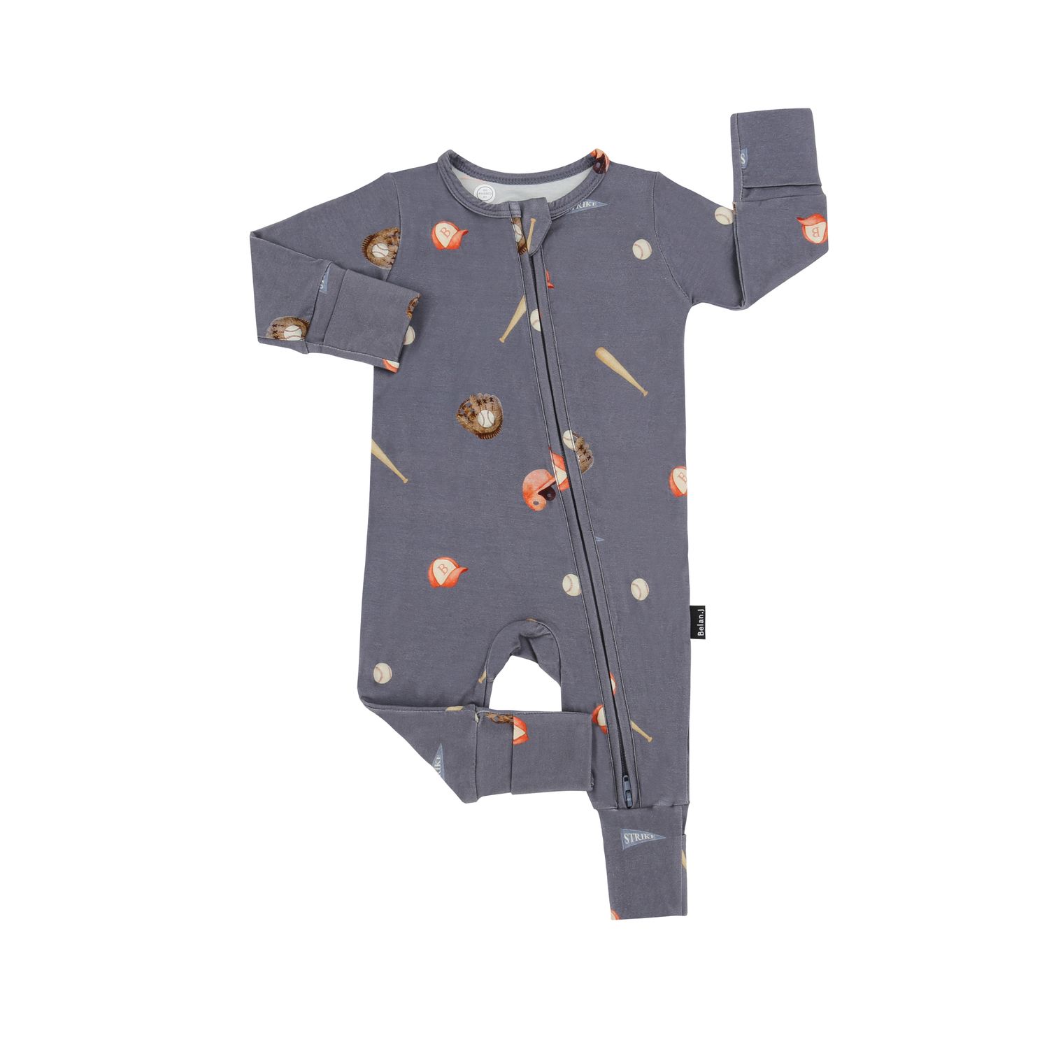 Belan.J Footless Sleeper- Baseball, Size: 6-12M