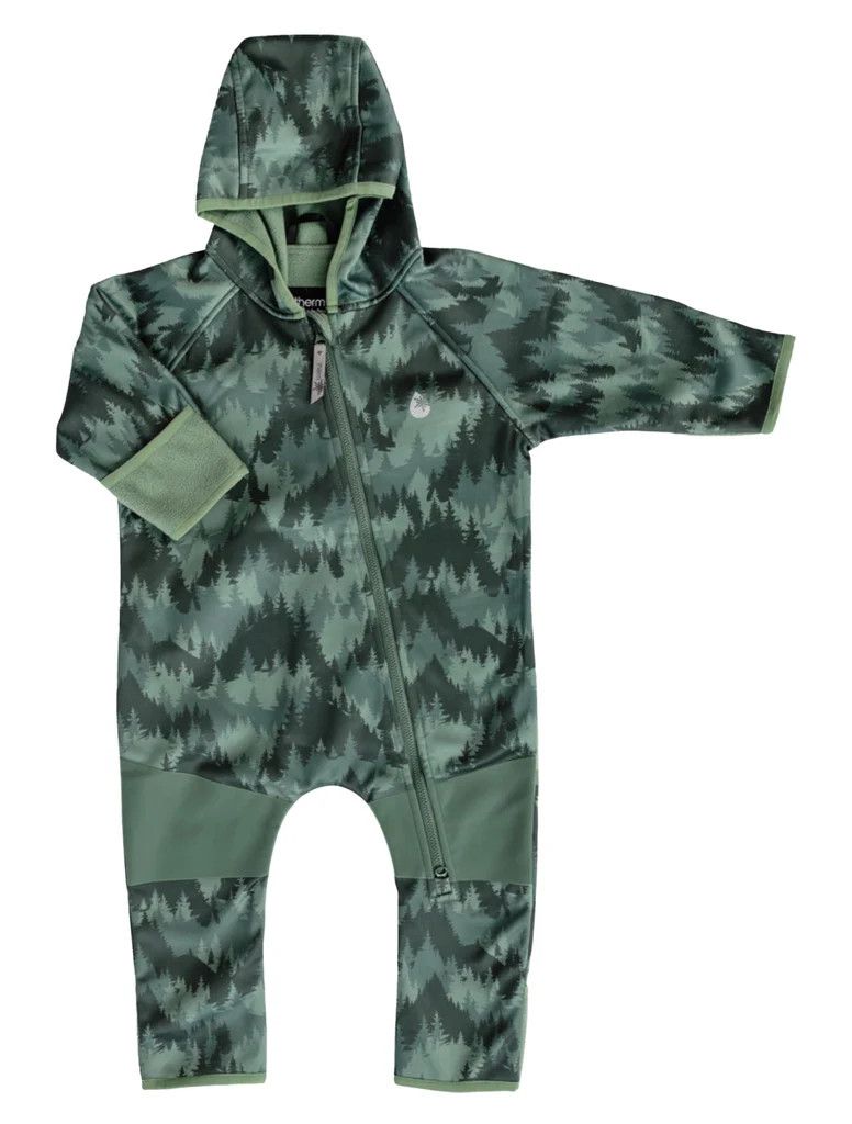 Therm All-Weather Fleece Onesie- Forest Camo, Size: 6-12M