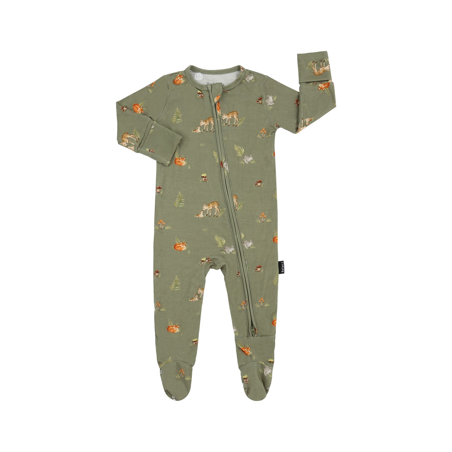 Belan.J Footed Zip Sleeper- Forest Friends, Size: NB