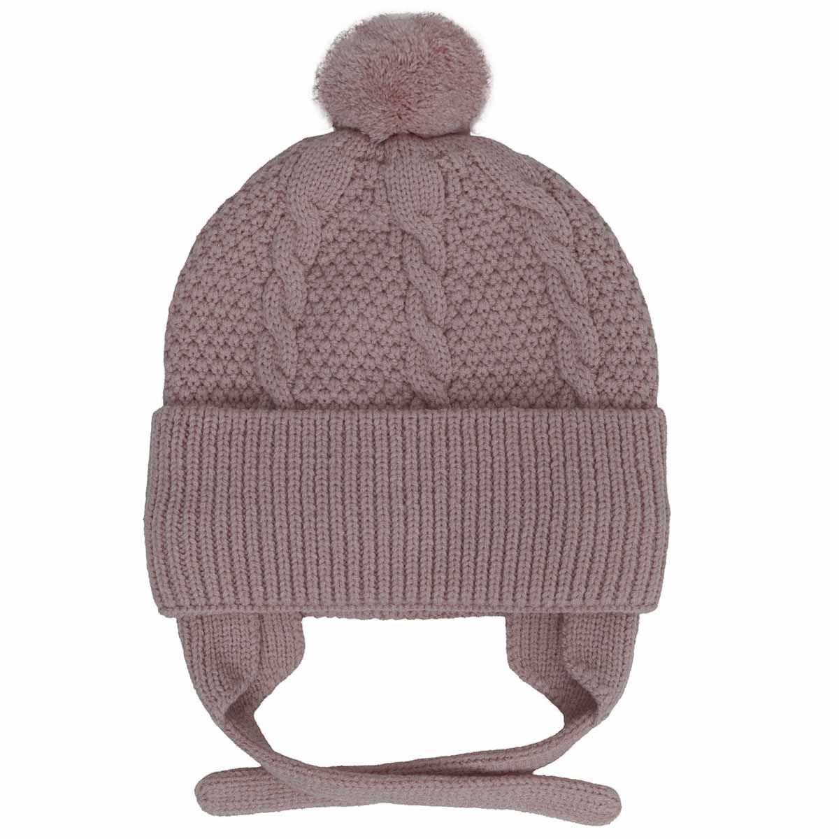 Calikids Knit PomPom Hat- Pink