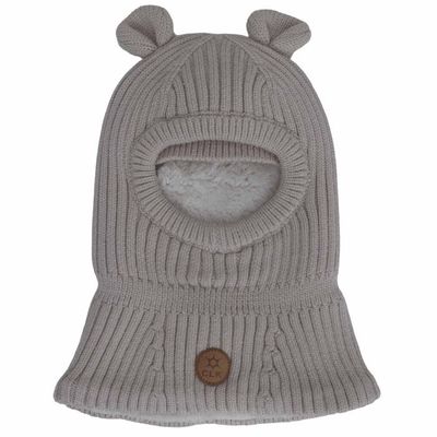 Calikids Knit Bear Balaclava- CRM