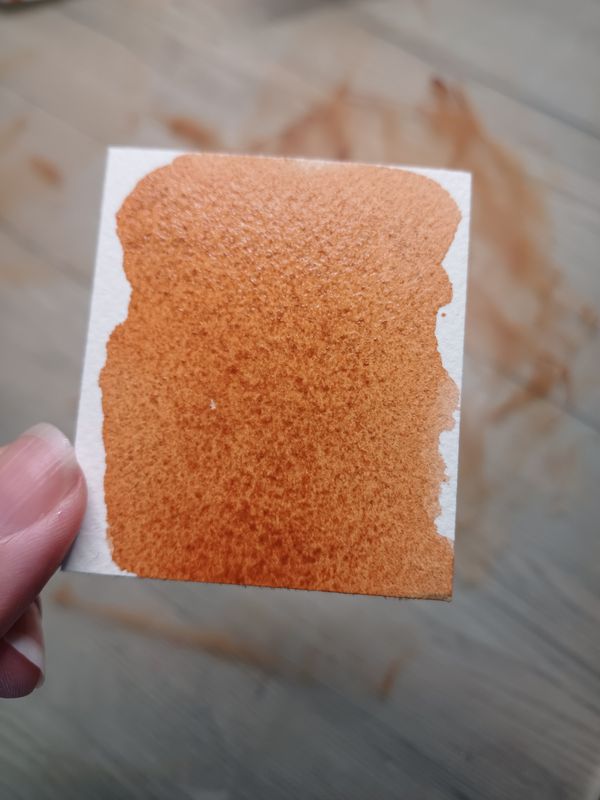 Siena dunkel gebrannt  -Handgefertigte Aquarellfarbe, Künstlerqualität, hoch pigmentiert, Geschenkidee für Künstler