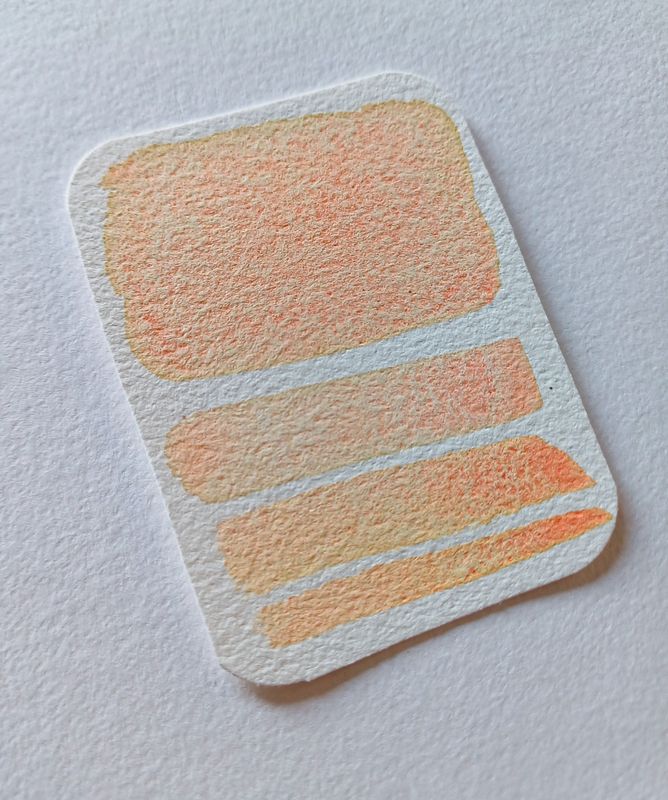 Sunrise-Handgeriebene Aquarellfarbe, halbes Näpfchen, granulierend, Malbedarf, handgemacht, Malfarbe