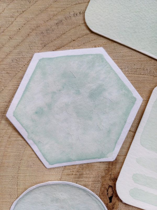 Green tea -Handgefertigte Aquarellfarbe-Künstlerqualität, hoch pigmentiert, Geschenkidee für Malerinnen