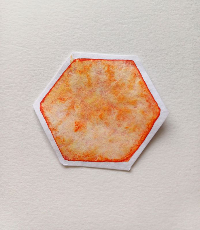 Blutorange -Handgefertigte Aquarellfarbe-Künstlerqualität, hoch pigmentiert, Geschenkidee für Malerinnen