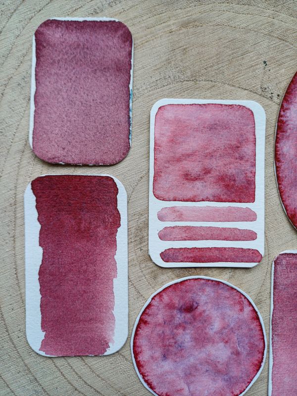 Klinker Rot im 1/2 Näpfchen-Handgefertigte Aquarellfarbe-Künstlerqualität, hoch pigmentiert, Geschenkidee für Künstler