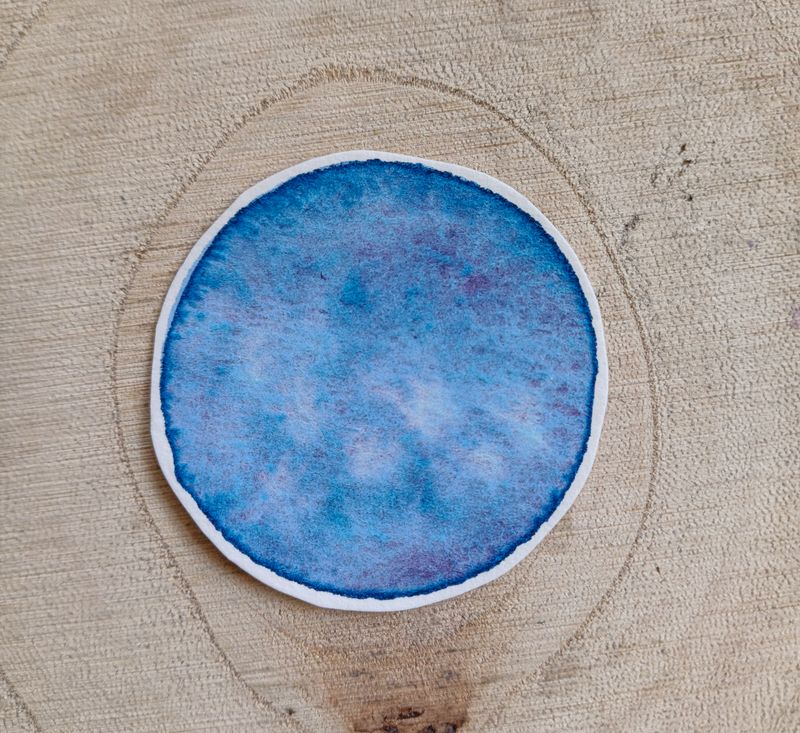 Blaubeere 1/2 Näpfchen-Handgefertigte Aquarellfarbe-Künstlerqualität, hoch pigmentiert, Geschenkidee für Künstler
