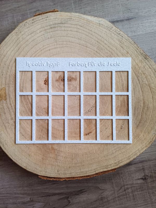 21er Rechteck zum swatchen, 3D gedruckt, PLA, Farbschablone, Kunstbedarf, Malvorlage, Zeichenvorlage, Zeichen- und Malwerkzeug, Vorlage, Malbedarf, Aquarell