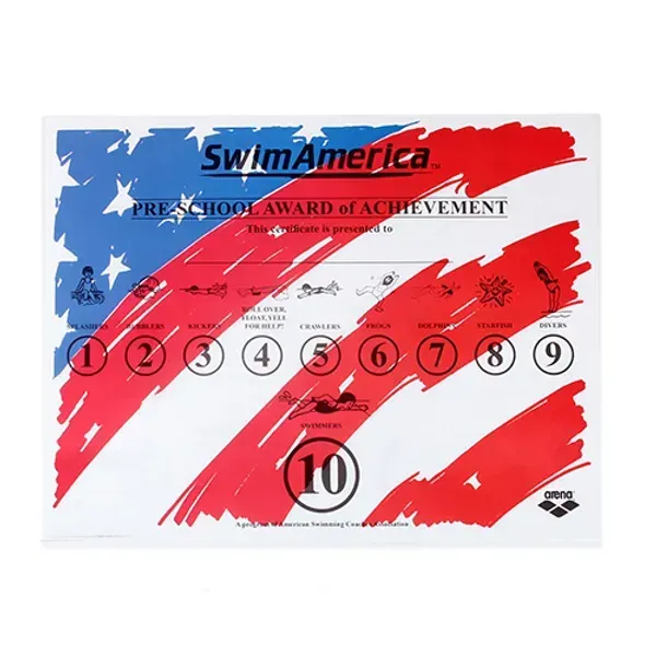 SwimAmerica Preschool Awards Certificate (100)