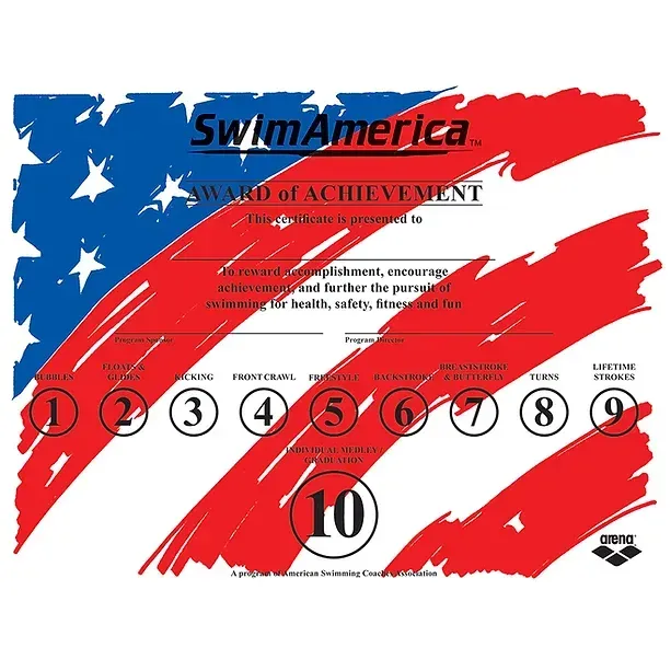 SwimAmerica Award Certificate (100)