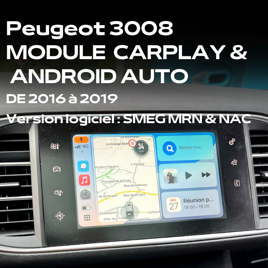 Module CarPlay / Android Auto Peugeot 3008 SMEG MRN & NAC